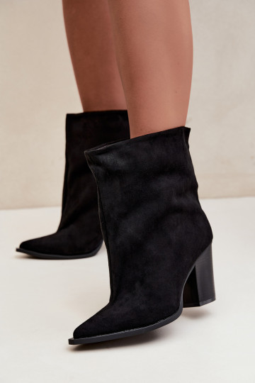 Bottines femme à bout pointu couleur noire Hileta 2
