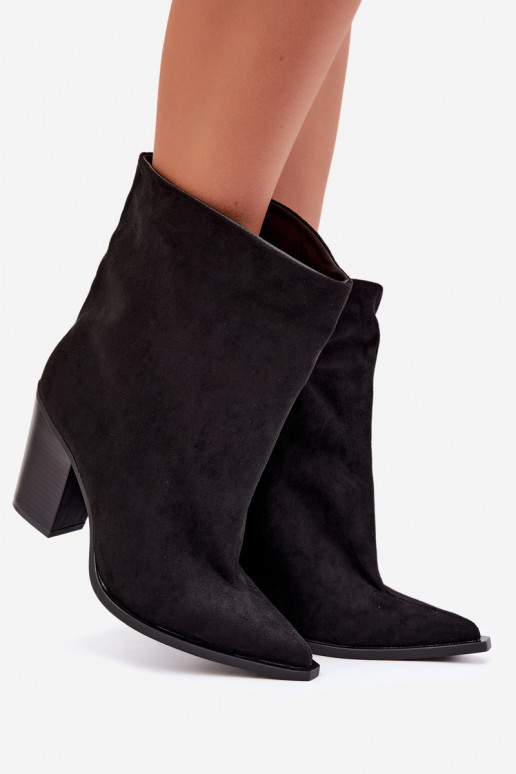 Bottines femme à bout pointu couleur noire Hileta