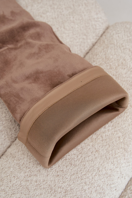 Bottes hautes à enfiler pour femmes avec talons fins couleur kaki Corly