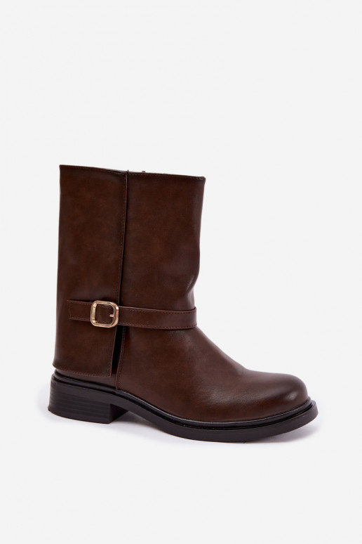 Bottines isolées pour femmes avec boucles couleur chocolat Corley