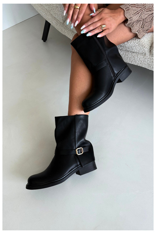 Bottines isolées pour femmes avec boucles couleur noire Corley