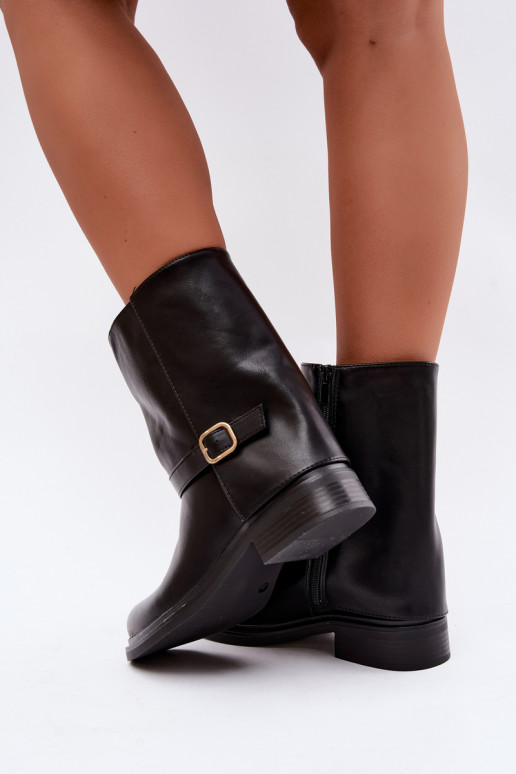 Bottines isolées pour femmes avec boucles couleur noire Corley