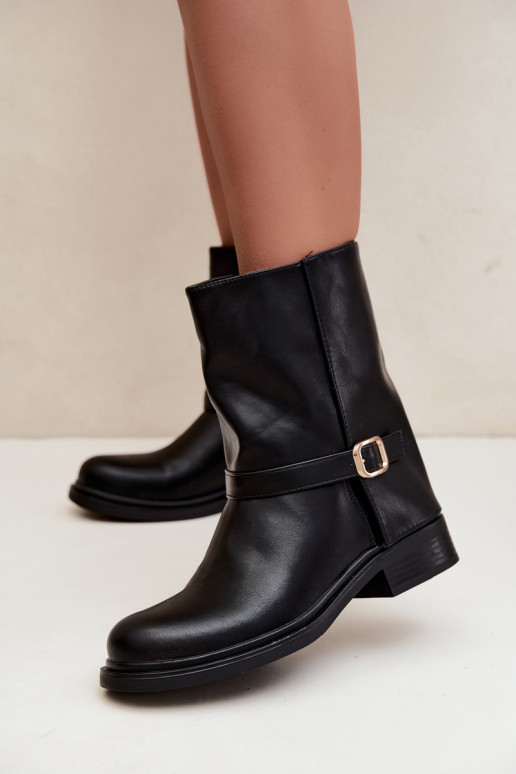 Bottines isolées pour femmes avec boucles couleur noire Corley