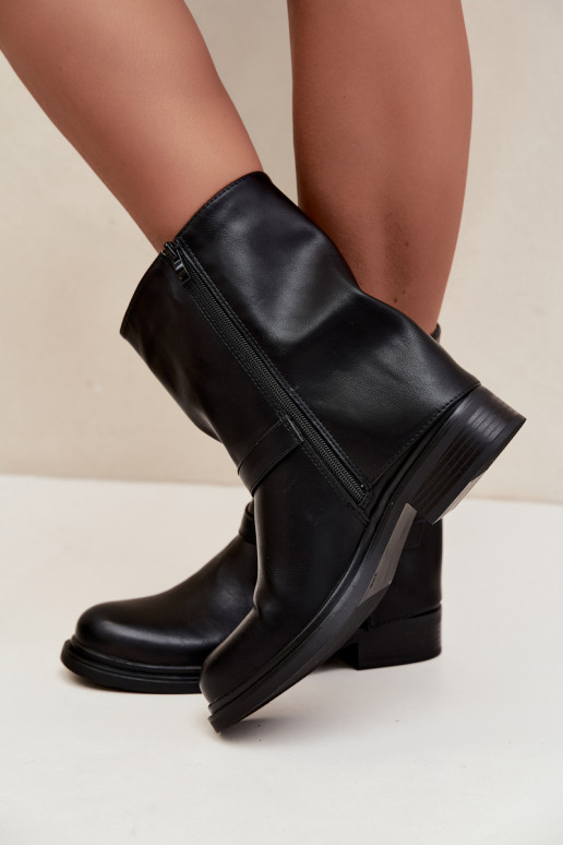 Bottines isolées pour femmes avec boucles couleur noire Corley