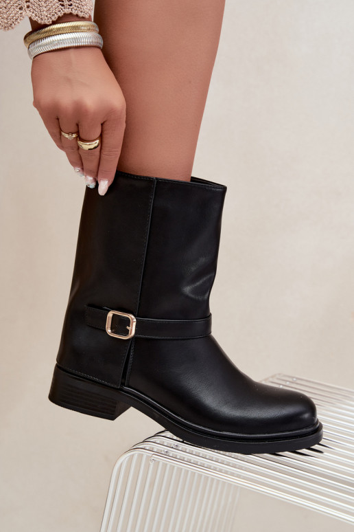 Bottines isolées pour femmes avec boucles couleur noire Corley
