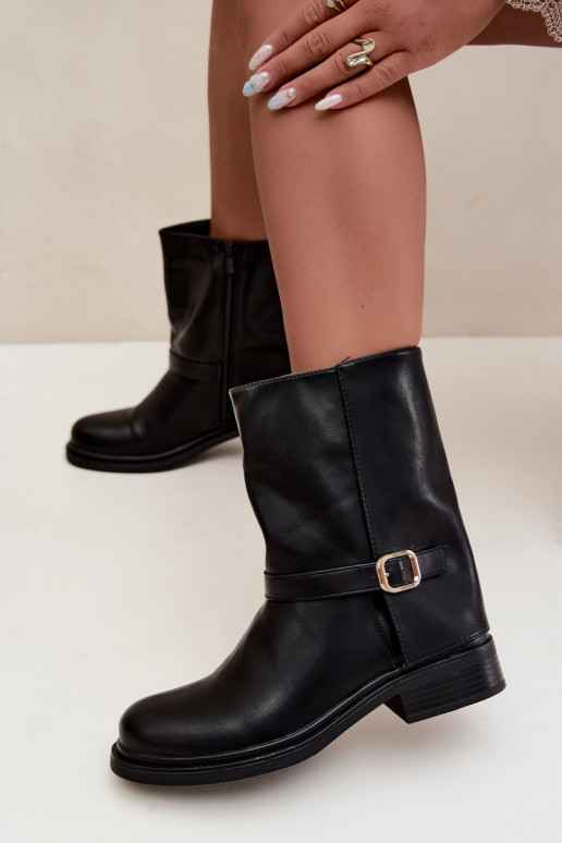 Bottines isolées pour femmes avec boucles couleur noire Corley