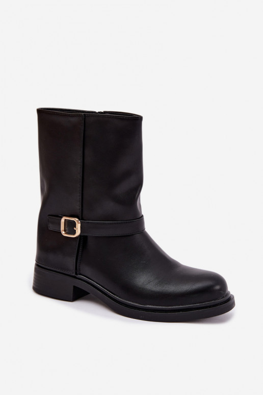 Bottines isolées pour femmes avec boucles couleur noire Corley