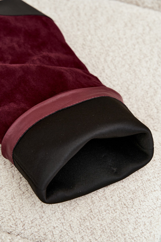 Bottes hautes à enfiler couleur bordeaux avec talons et bouts pointus Blenia