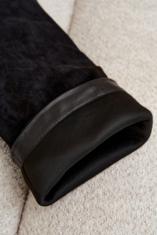 Schwarze Slipper-Stiefel mit Absatz und spitzem Zehenbereich Blenia