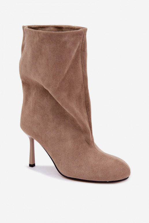 Bottines couleur sable à talons fins Slouchy Penrose