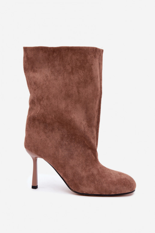 Bottines marron à talons fins Slouchy Penrose