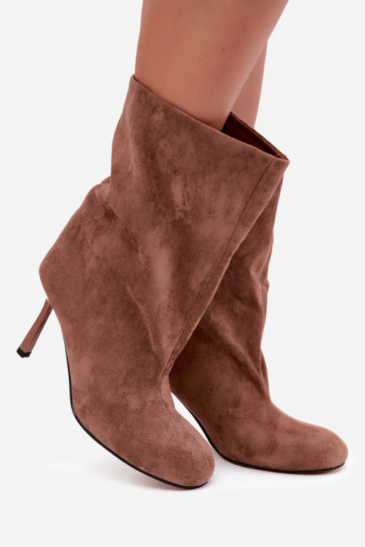 Bottines marron à talons fins Slouchy Penrose