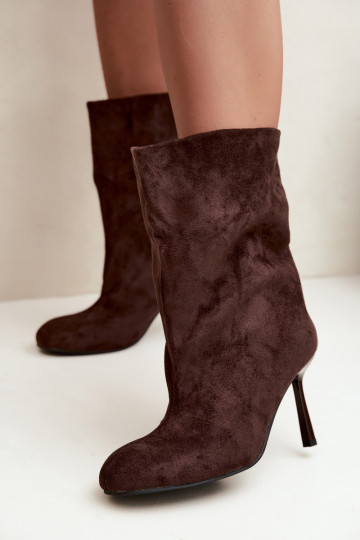 Bottines couleur chocolat à talons fins Slouchy Penrose 2