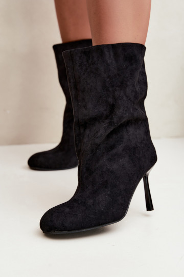 Bottines noires à talons fins Slouchy Penrose