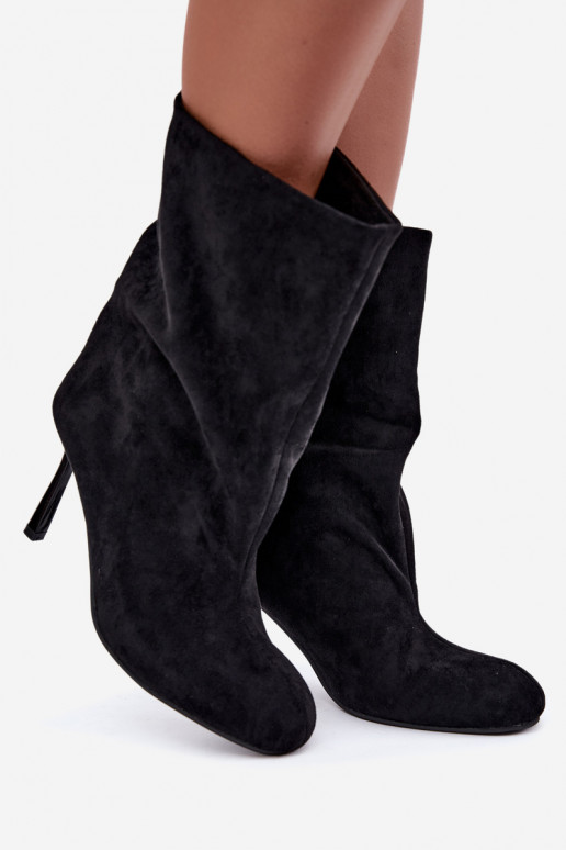Bottines noires à talons fins Slouchy Penrose