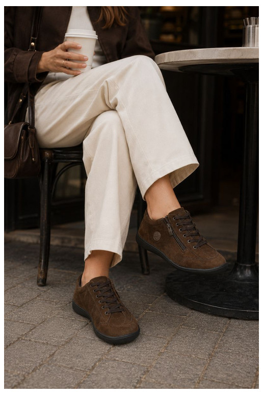 Chaussures femme en daim synthétique chocolat Brindle