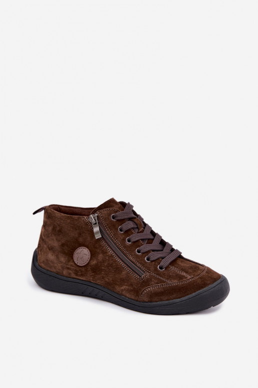 Dames schoenen in chocolade faux suede Brindle