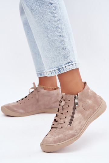 Dames schoenen in zand faux suede Brindle 2