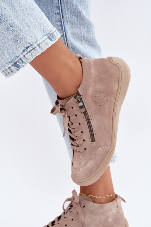 Dames schoenen in zand faux suede Brindle