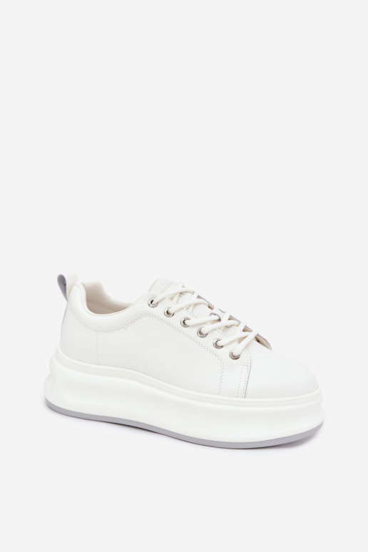 Witte dames sneakers met platform GOE SS2N4021