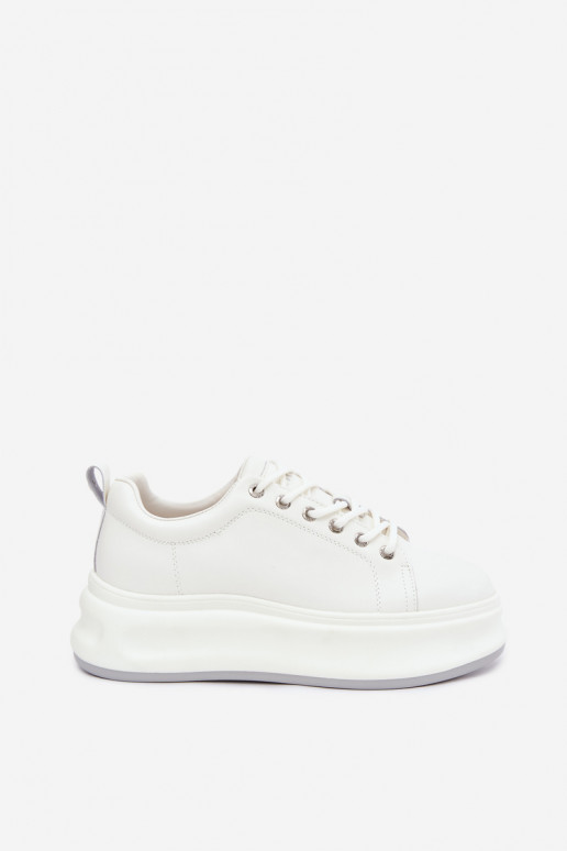 Witte dames sneakers met platform GOE SS2N4021