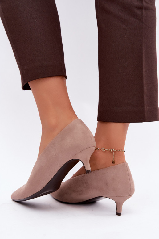 Chaussures en daim sable avec Kitten Heel Nuretta