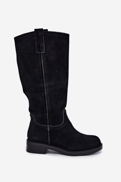 Bottes noires en daim isolées Ashmere
