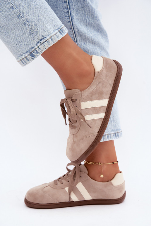 Zandkleurige dames sneakers Barefoot Kessy
