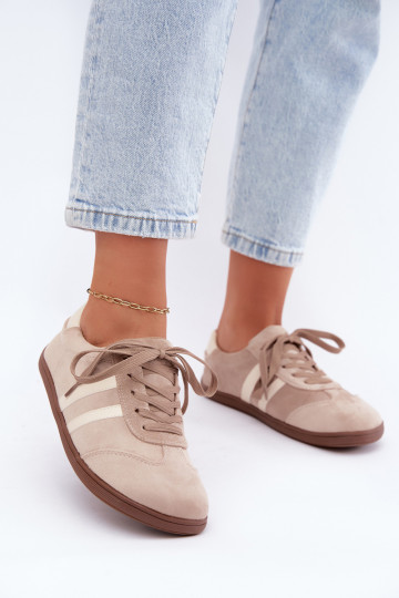 Sandfarbene Damensneaker Barefoot Kessy 2