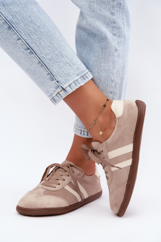 Zandkleurige dames sneakers Barefoot Kessy