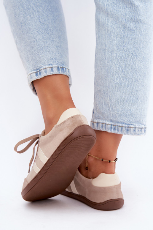 Sandfarbene Damensneaker Barefoot Kessy
