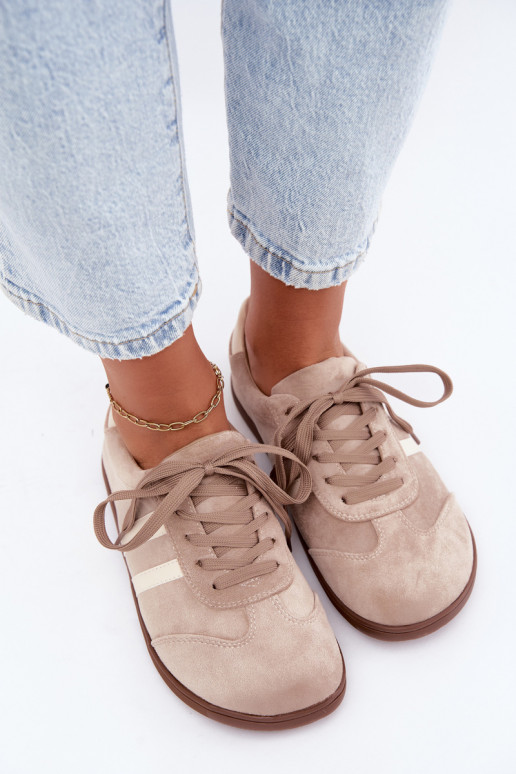 Sandfarbene Damensneaker Barefoot Kessy
