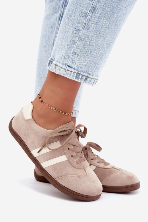Zandkleurige dames sneakers Barefoot Kessy