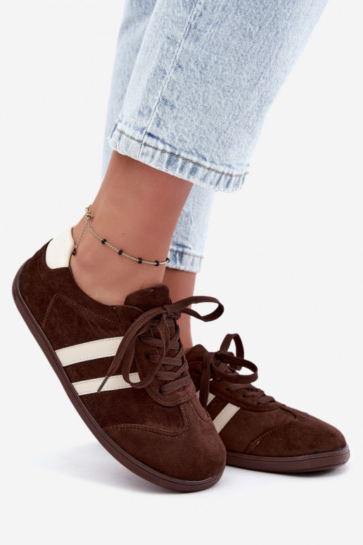 Dames Barefoot Sneakers in Chocoladekleur Kessy