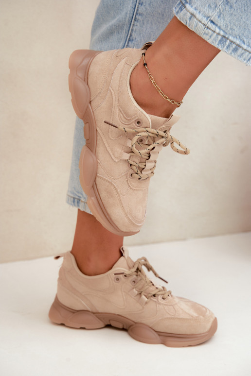 Damen Sneaker in Sandfarbe Shaley