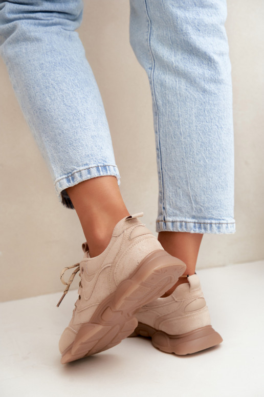 Damen Sneaker in Sandfarbe Shaley