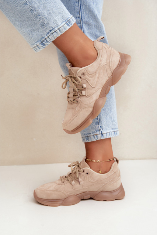 Baskets pour femmes en couleur sable Shaley