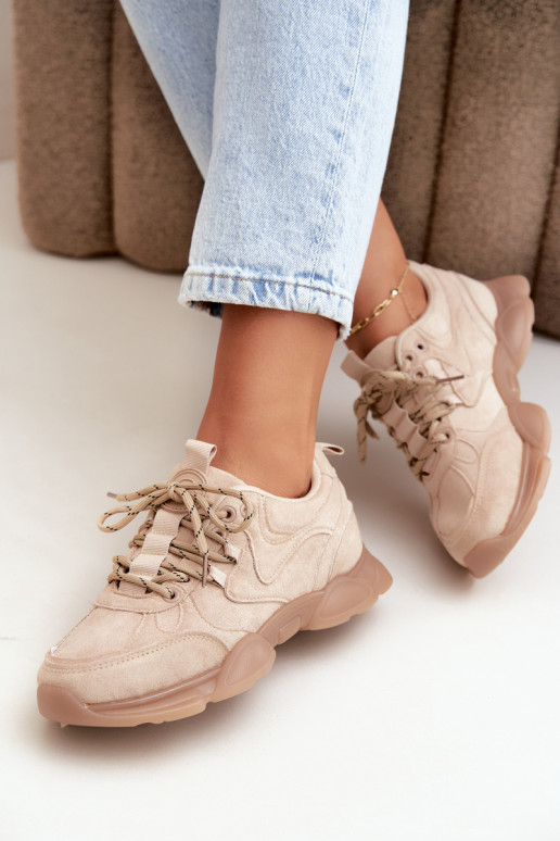 Damen Sneaker in Sandfarbe Shaley