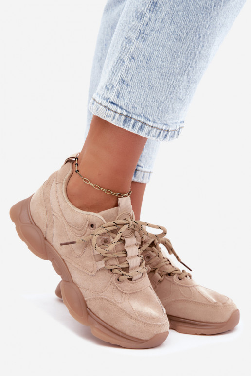 Damen Sneaker in Sandfarbe Shaley