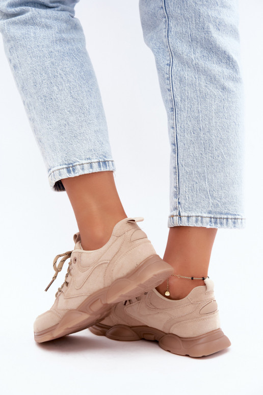 Dames Sneakers in Zandkleur Shaley