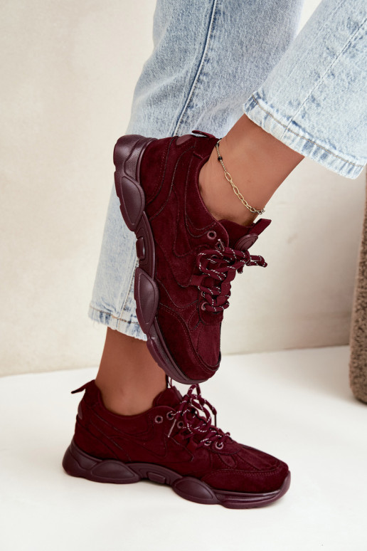 Damen Sneaker in Bordeauxfarbe Shaley