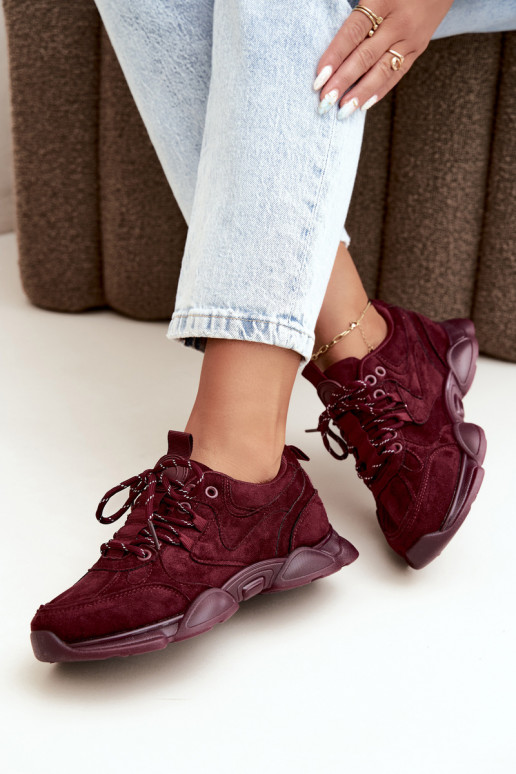 Damen Sneaker in Bordeauxfarbe Shaley
