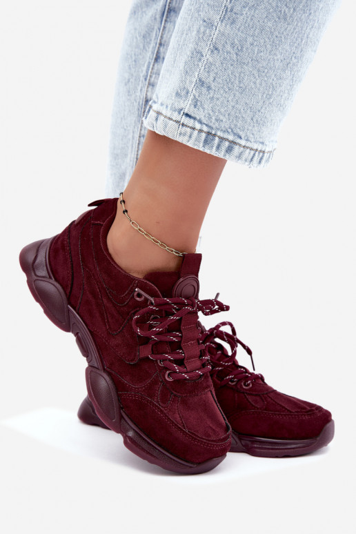 Dames Sneakers in Bordeauxkleur Shaley