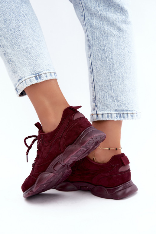 Dames Sneakers in Bordeauxkleur Shaley