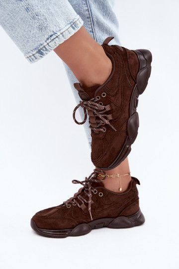 Dames Sneakers in Chocoladekleur Shaley 2