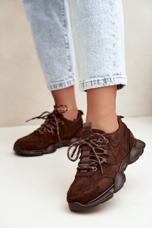 Dames Sneakers in Chocoladekleur Shaley