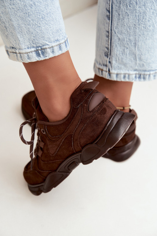 Dames Sneakers in Chocoladekleur Shaley