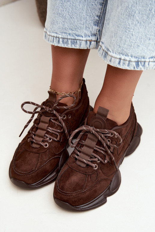 Dames Sneakers in Chocoladekleur Shaley