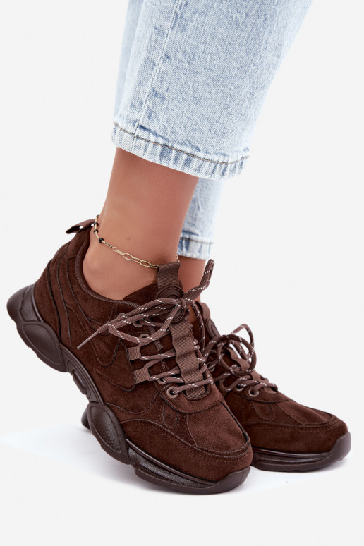 Dames Sneakers in Chocoladekleur Shaley