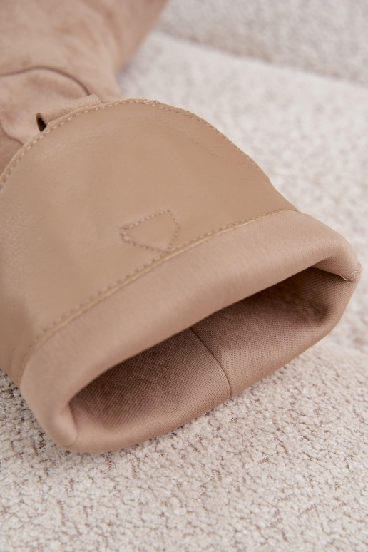 Lange Cowboystijl Laarzen met Hakken in Khakikleur Hartley